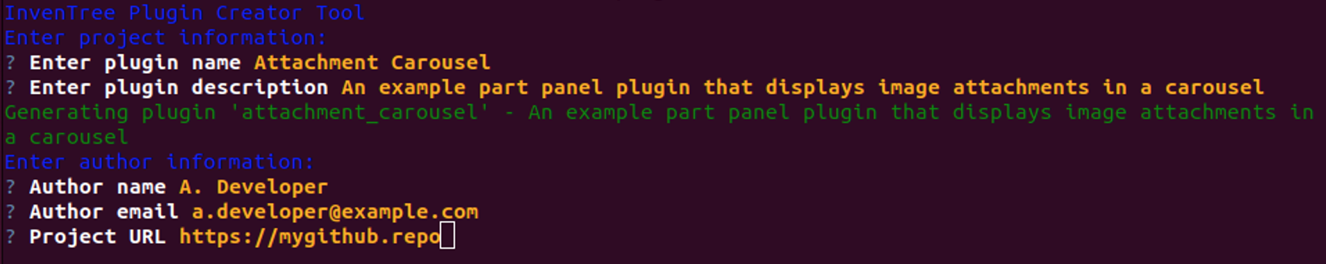 Plugin Wizard Screenshot