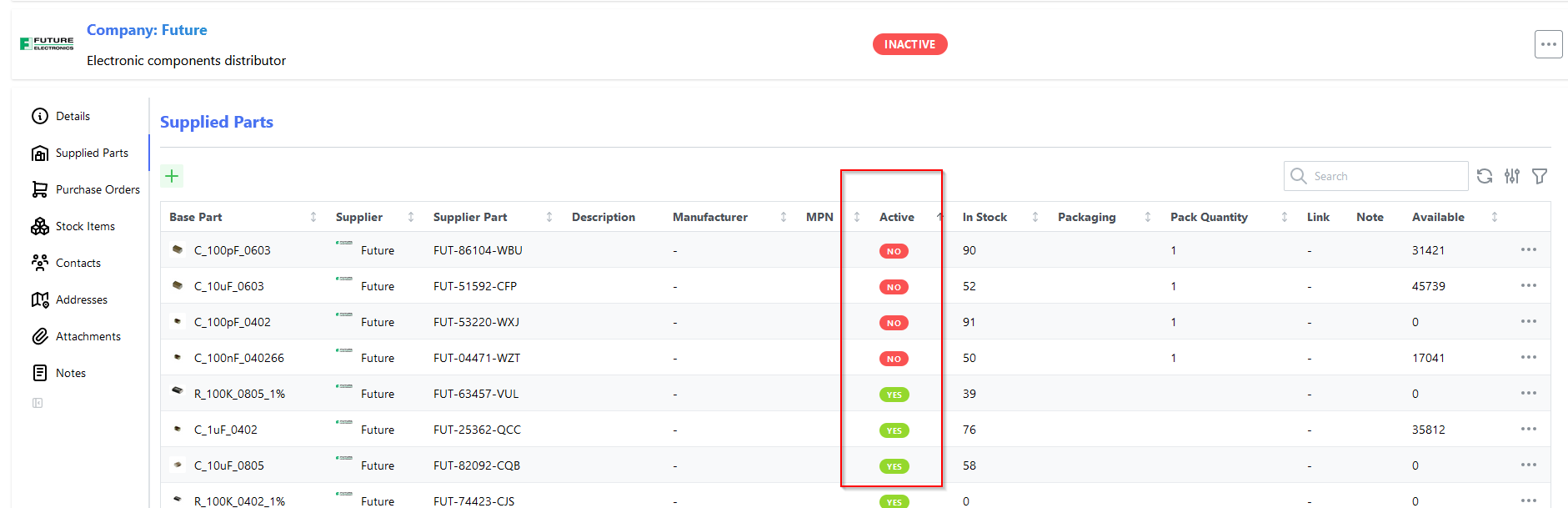 Disable_Supplier_Part