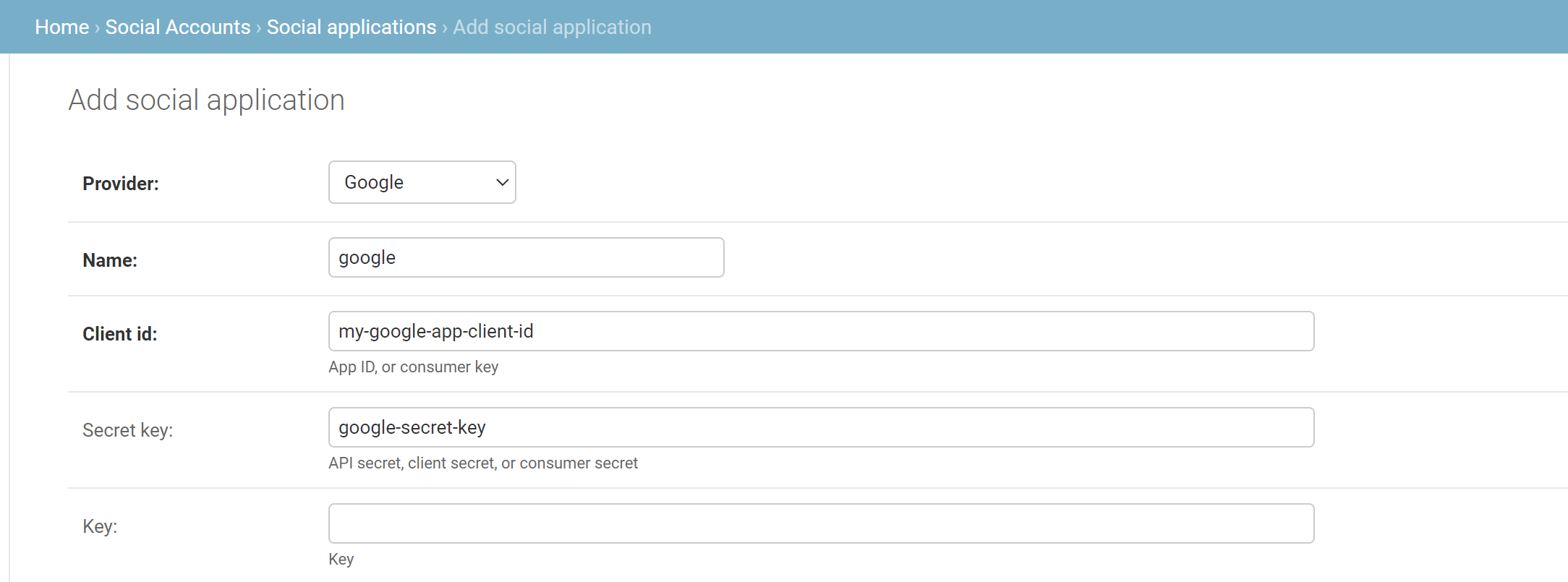 Configure_Social_Application